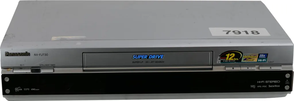 Lecteur Enregistreur VHS Panasonic NV-FJ730EG-S avec Tuner TV Intégré