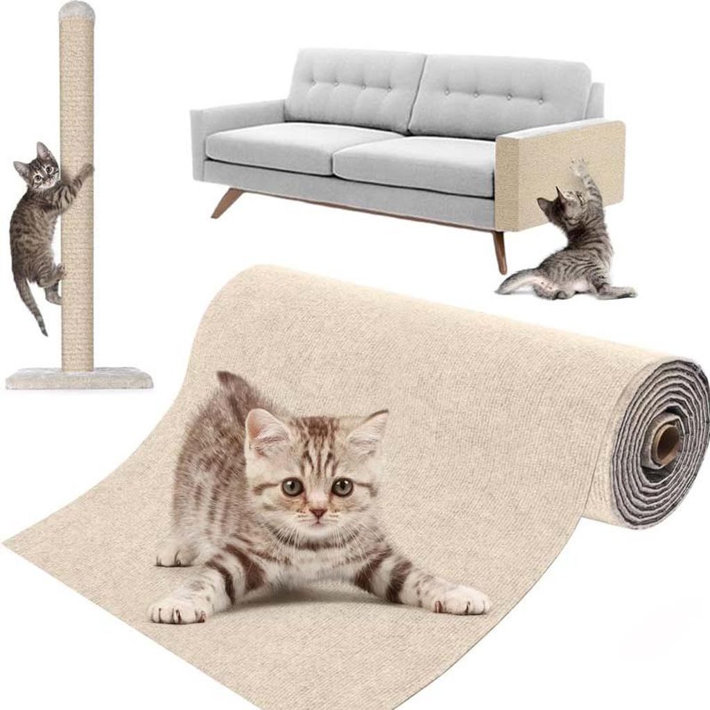 Katzen Kratzmatte Selbstklebend , 100 x 30 cm, Kratzschutz Produktbild 