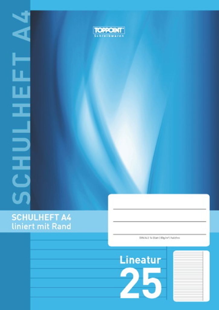 Stylex 29825 Schulheft, Lineatur 25, DIN A4, 16 Blatt Produktbild 