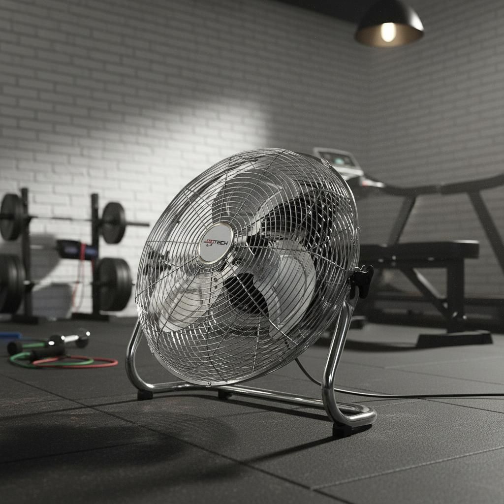 JooTech Ventilator | Bodenventilator | Ø40 cm | 3 Geschwindigkeitsstufen | 70 Watt | Windmaschine | Standlüfter | Raumkühler | Power Lüfter | C...
