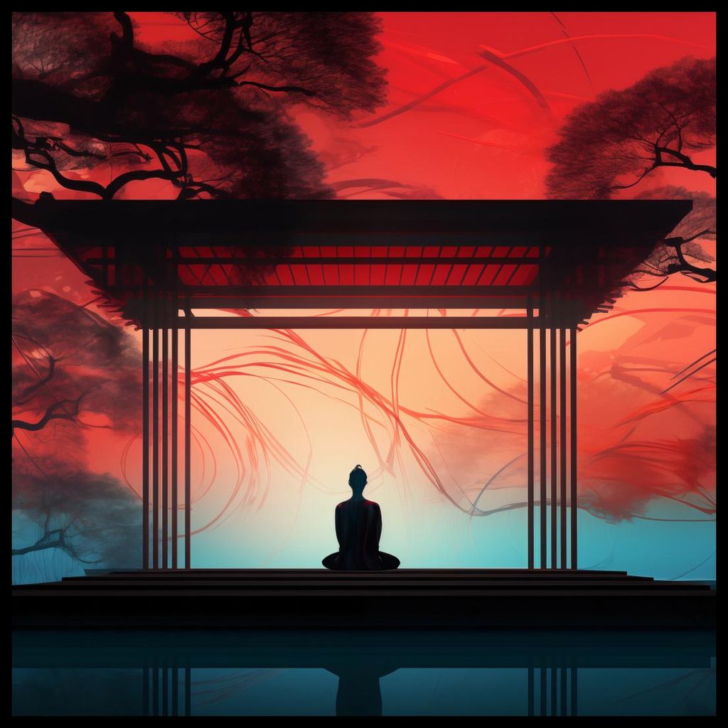 Plakat 90x90cm Meditation in der Lotushaltung