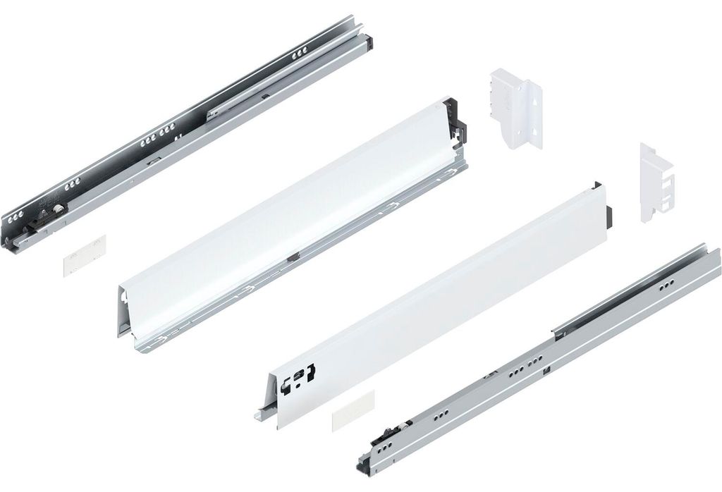 Blum Tandembox antaro M Schubladenschienen-Set | 1 Paar, 30kg 600mm | Vollauszug Blumotion, seidenweiß