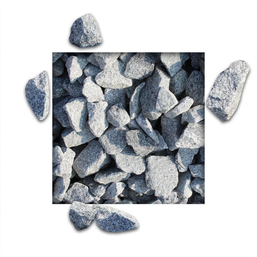 25 kg Granitsplitt Hellgrau Gartensplitt Ziersplitt Deko Produktbild 