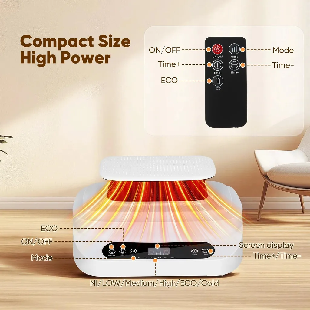 Sèche-linge électrique pliable 2000W avec télécommande et minuterie - 5