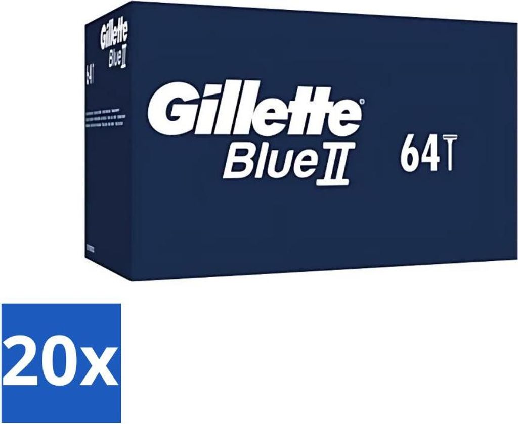 Gillette Blue 2 Einwegrasierer – langlebig und komfortabel – 64 Rasierklingen - Vorteilspack - 20 Stücke