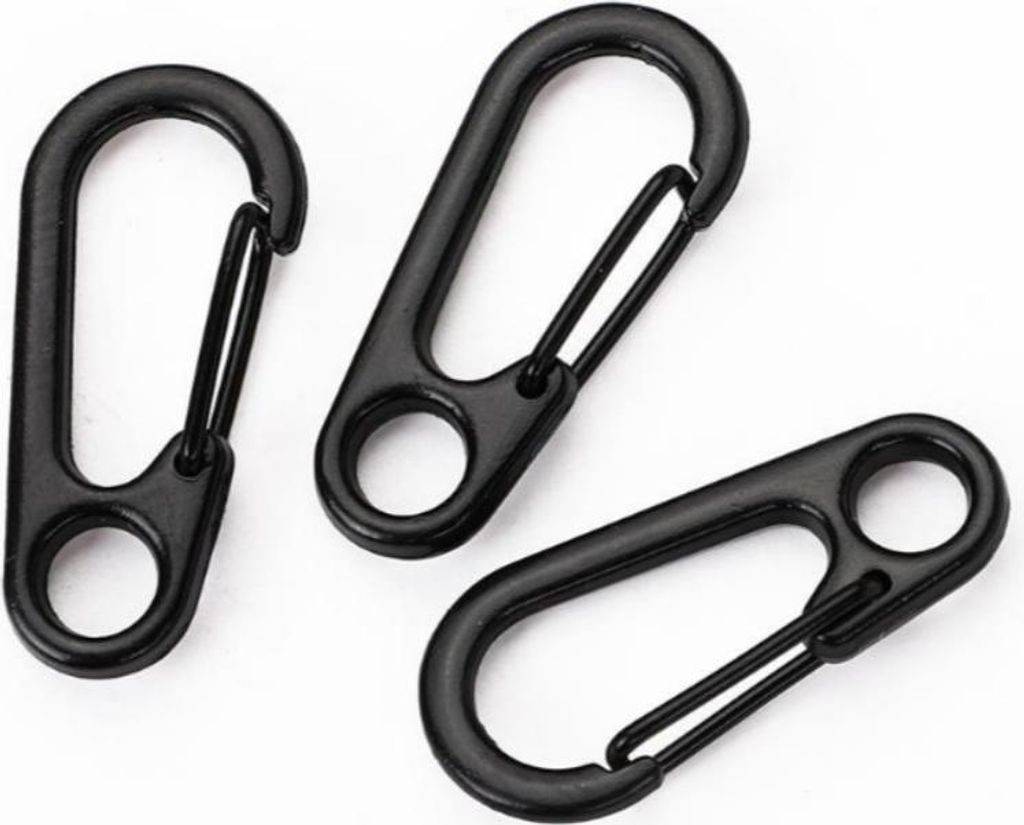INF 3er-Pack Mini-Karabiner-Schlüsselanhänger, kleiner Duraluminium-Karabiner