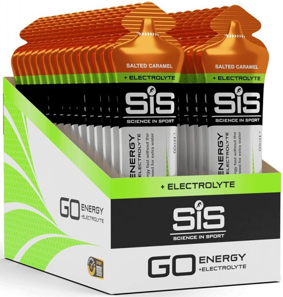 SIS GO Energy + Electrolyte Gels (30x60ml) Salted Caramel - Energie & Ausdauer - Energie-Gel