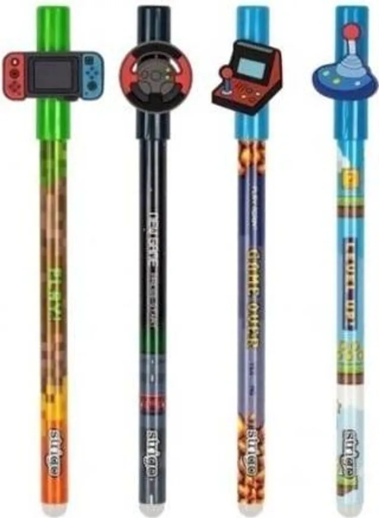 Stylo effaçable Gaming sans ratures pour enfants et écoliers 36 unités
