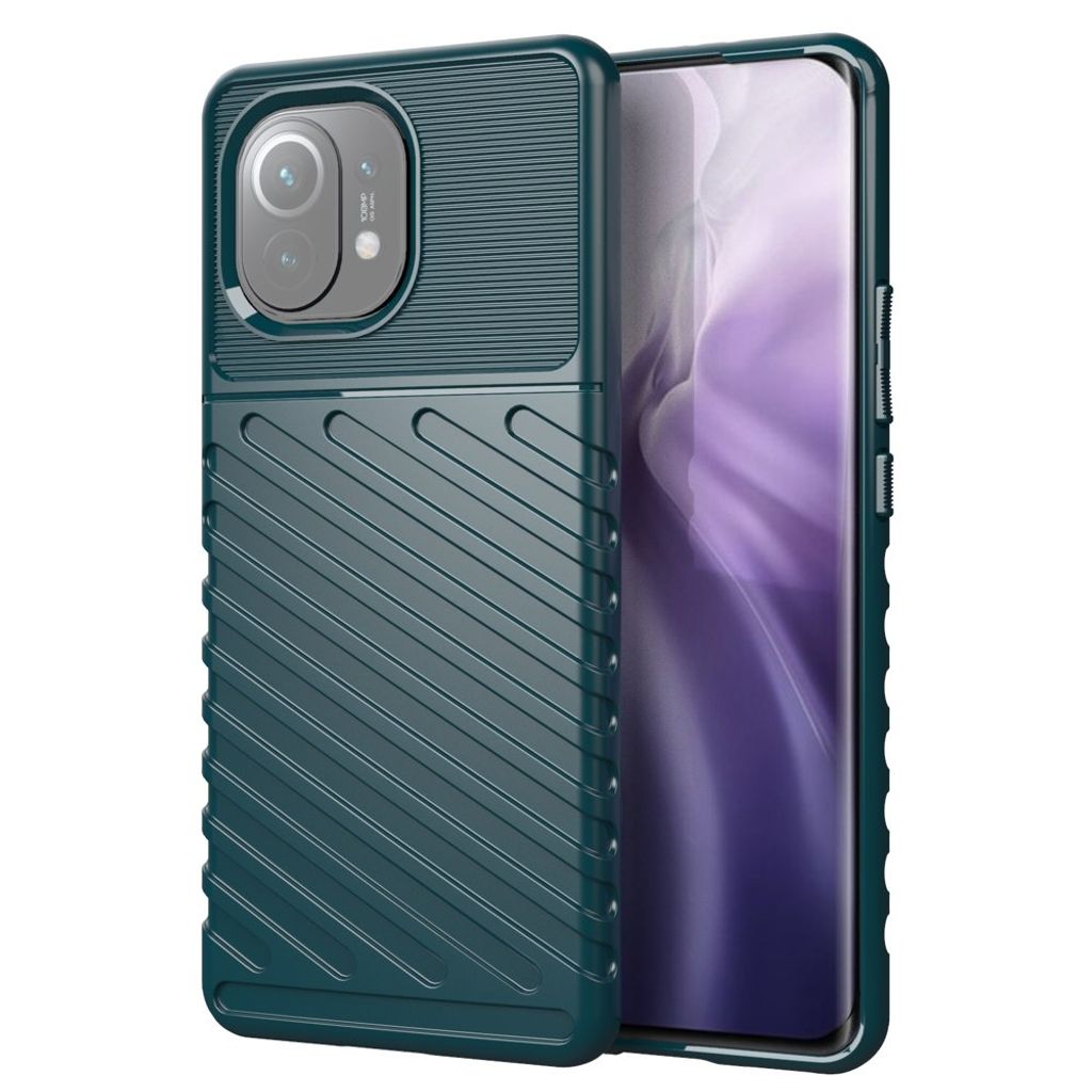 Thunder Case Flexibel Robuste Panzer Handyhlle TPU Schutzhlle fr Xiaomi Mi 11 grn