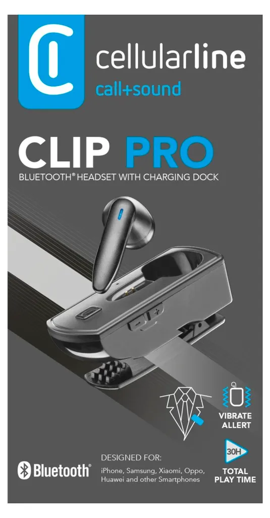 Clip pour casque d'écoute Cellularline Pro anti-perte, remplace BTCLIPPROK - 5