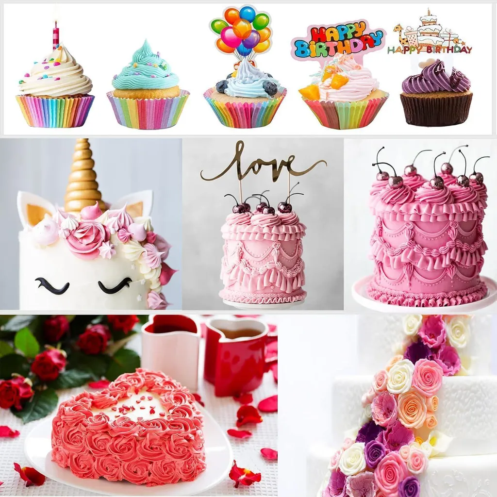 HONGXIN-SHOP Decorazione per La Torta 28 cm Piatto per Girevole Torta con 2 Set