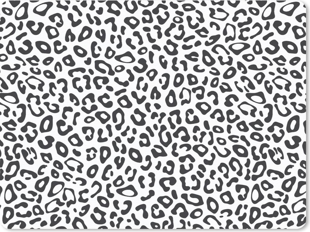 MuchoWow Mauspad Mousepad Design - Pantherdruck - Schwarz - Weiß - Muster 40x30 cm - Mousepads - Maus Mat - Pad - Mausunterlage - Anti Rutsch