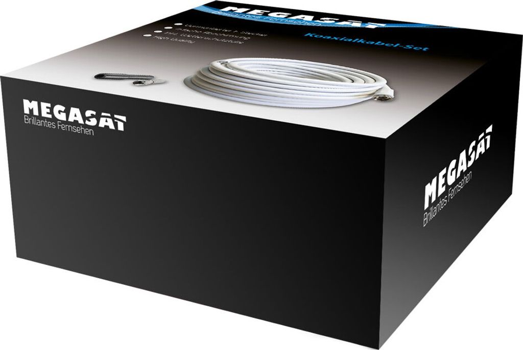 Megasat 100148 Koaxialkabel 50 m F Weiß (100148)