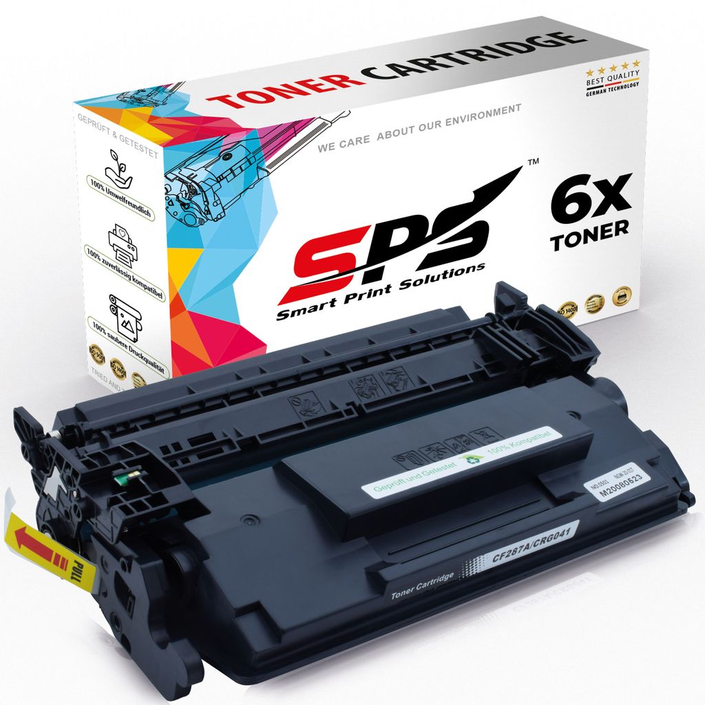 6x Toner 87A CF287A Schwarz Kompatibel für HP Laserjet Pro M501 Drucker
