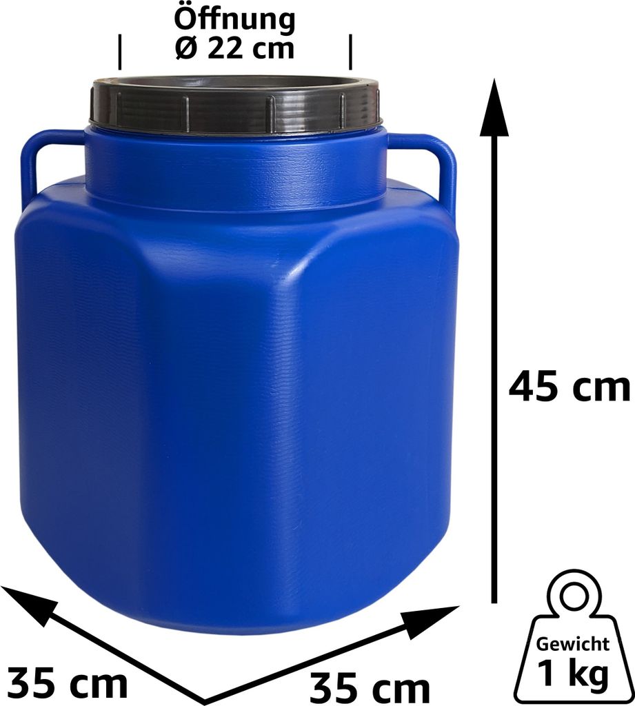 plasteo® 40 litri a collo largo, quadrato con coperchio e Immagine del prodotto 