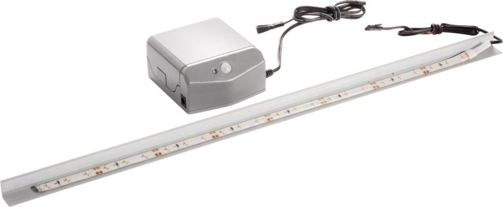 FACKELMANN LED-Waschbecken Mini Einbau-Set / Maße: ca. 45 cm breit / batteriebetriebenes BackLight Mini für Glasbecken / hochwertiges LED-Band f...