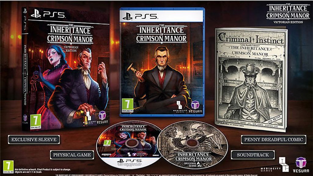 Tesura Games The Inheritance of Crimson Manor - Victorian Edition, PlayStation 5, RP (Rating Pending)