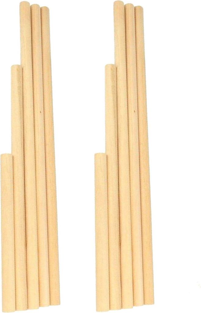 10 Holzstäbchen für Makramee