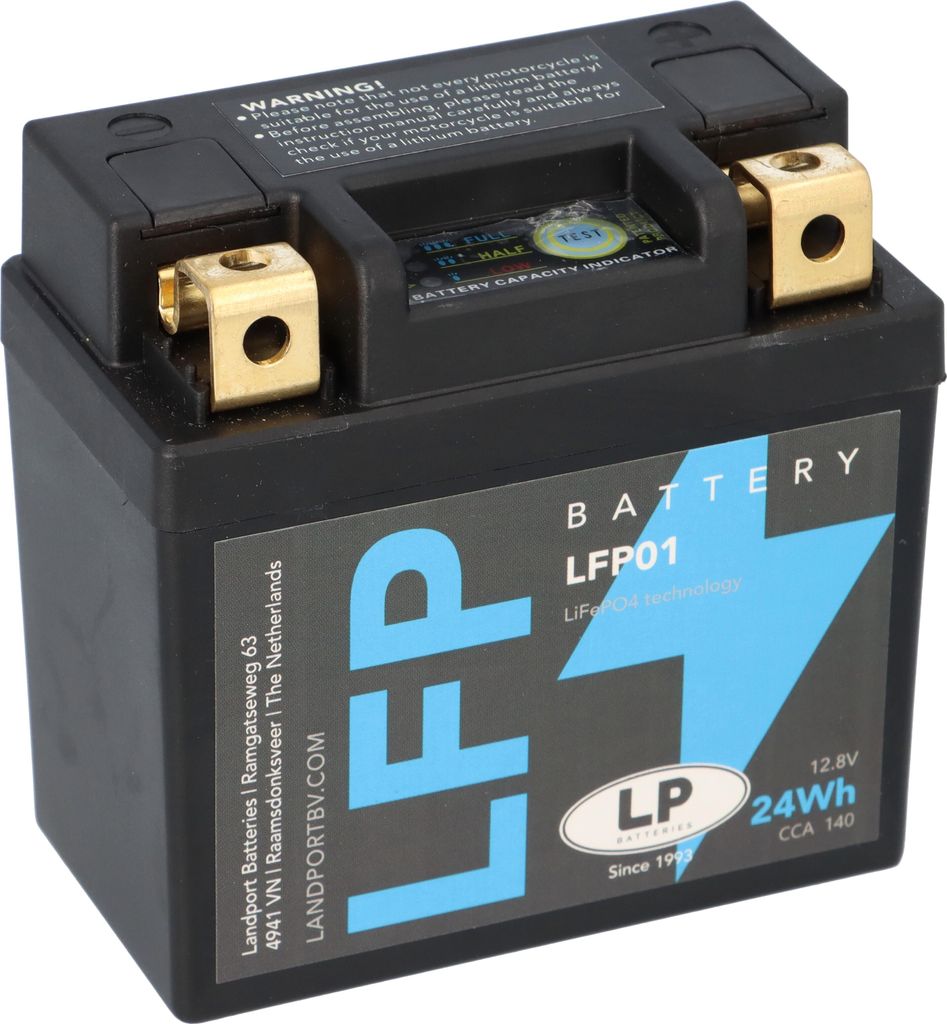 Batterie LiFePO4 12,8V 24Wh für Motorrad Startbatterie ML LFP01