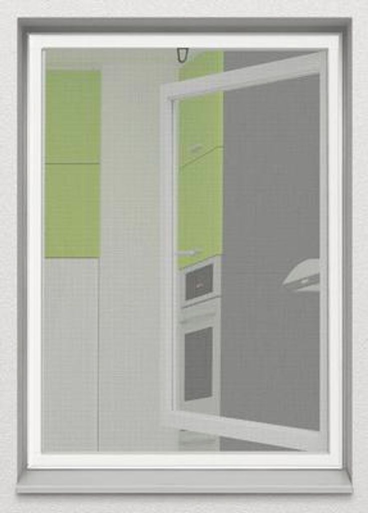 Insektenschutz home protect Rahmenfenster Aluminium weiss 130x150 cm