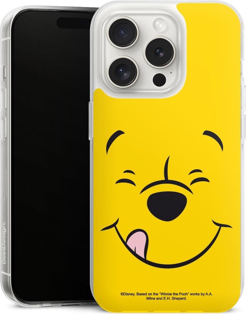 DeinDesign Handyhülle für Apple iPhone 15 Pro Silikon Hülle Case Smartphone Schutzhülle Disney Offizielles Lizenzprodukt Winnie Puuh