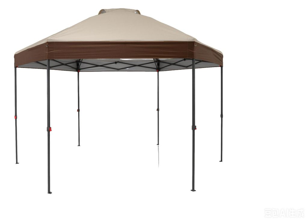 COSTWAY Pavillon 3,6x3,6m, Pop Up Pavillon sechseckig wasserfest, Gartenpavillon mit verstellbarer Höhe, Sonnenschutz & Tragetasche, Partyzelt fal...