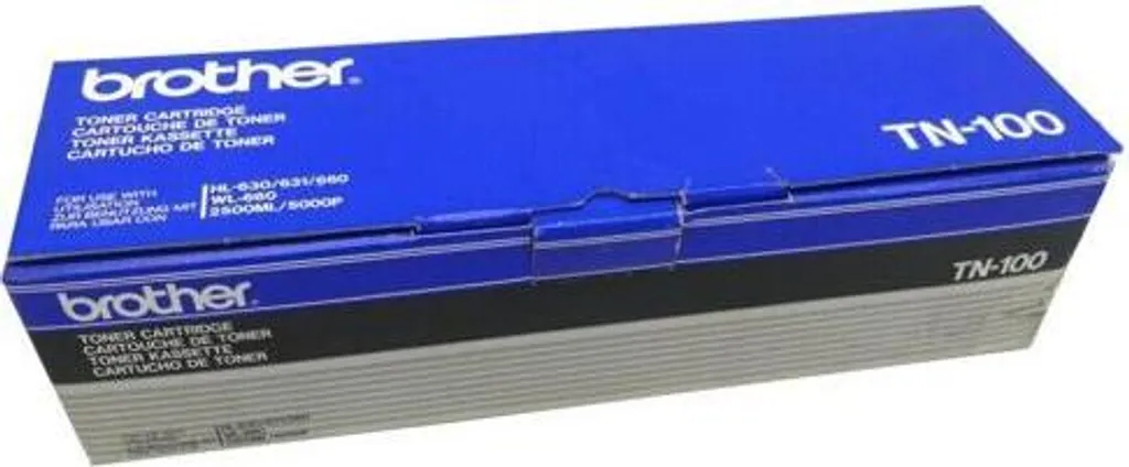 Toner Noir Brother TN-100 pour Imprimante Laser Haute Capacité 3000p