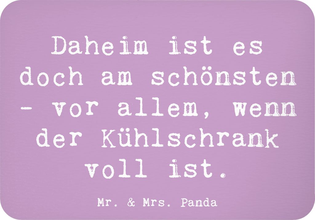Mr. & Mrs. Panda magnet Spruch Geborgenheit im Zuhause - Lavendeltraum - Geschenk, Gefühl, whiteboardmagnet, Entspannung, Pinnwandmagnet, Motivati...