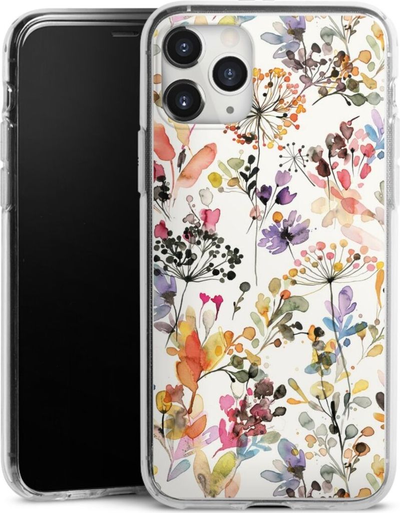 DeinDesign Handyhülle für Apple iPhone 11 Pro Max Silikon Hülle Case Smartphone Schutzhülle Blume Muster Pastell