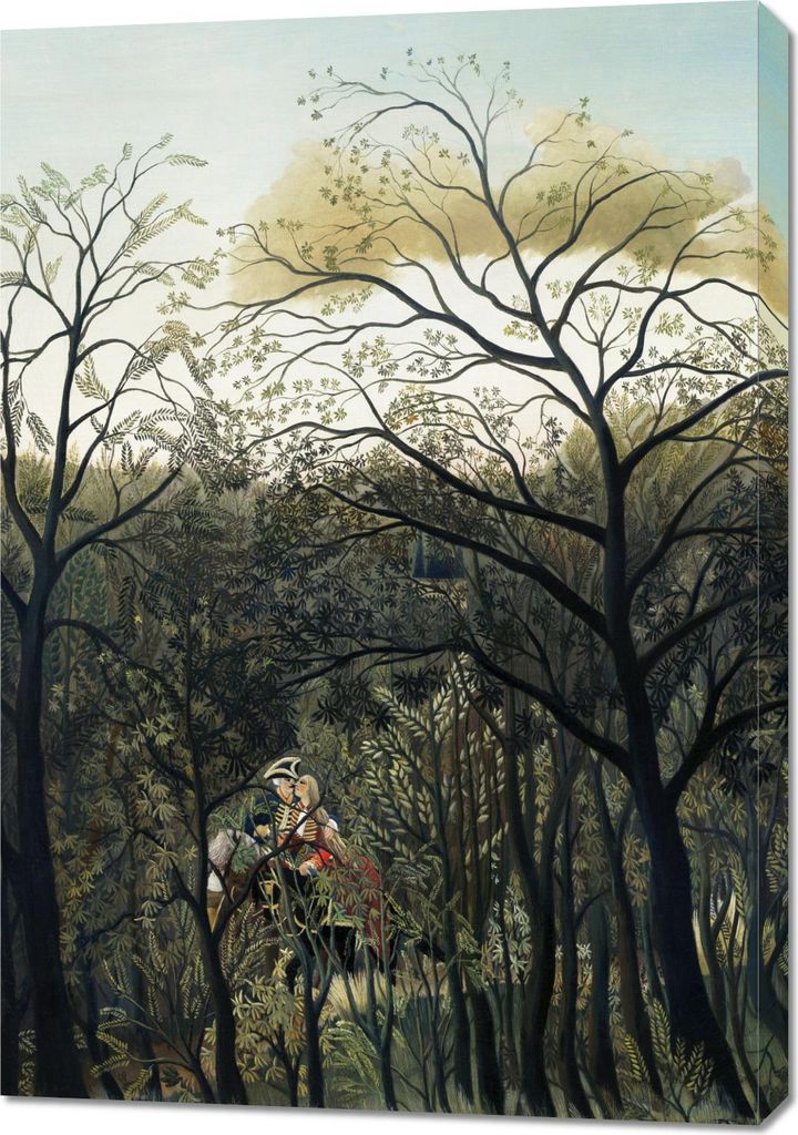 Bild 70x100cm Rendezvous, Rousseau Vintage für das Wohnzimmer