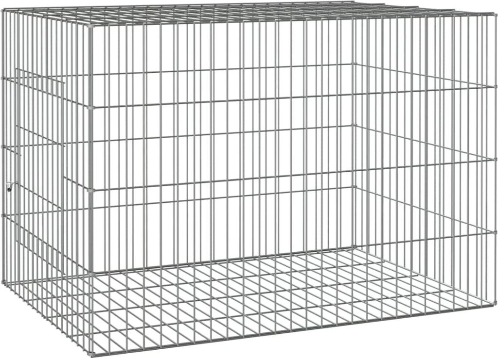 vidaXL Gabbia per conigli 78x54x54 cm Ferro zincato Immagine del prodotto 
