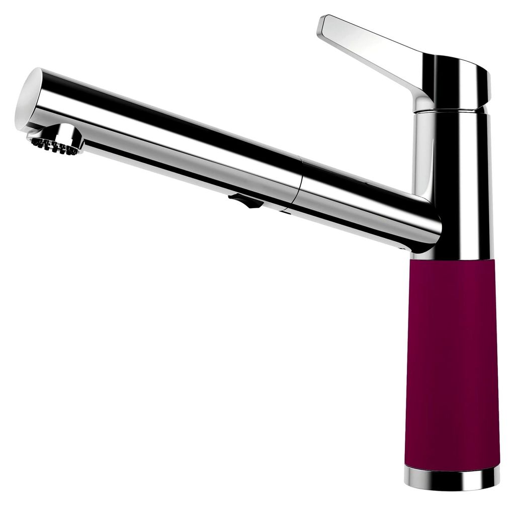 Küchenarmatur SC-510 Berry – farbige Niederdruckarmatur CRISTADUR mit ausziehbarem Auslauf