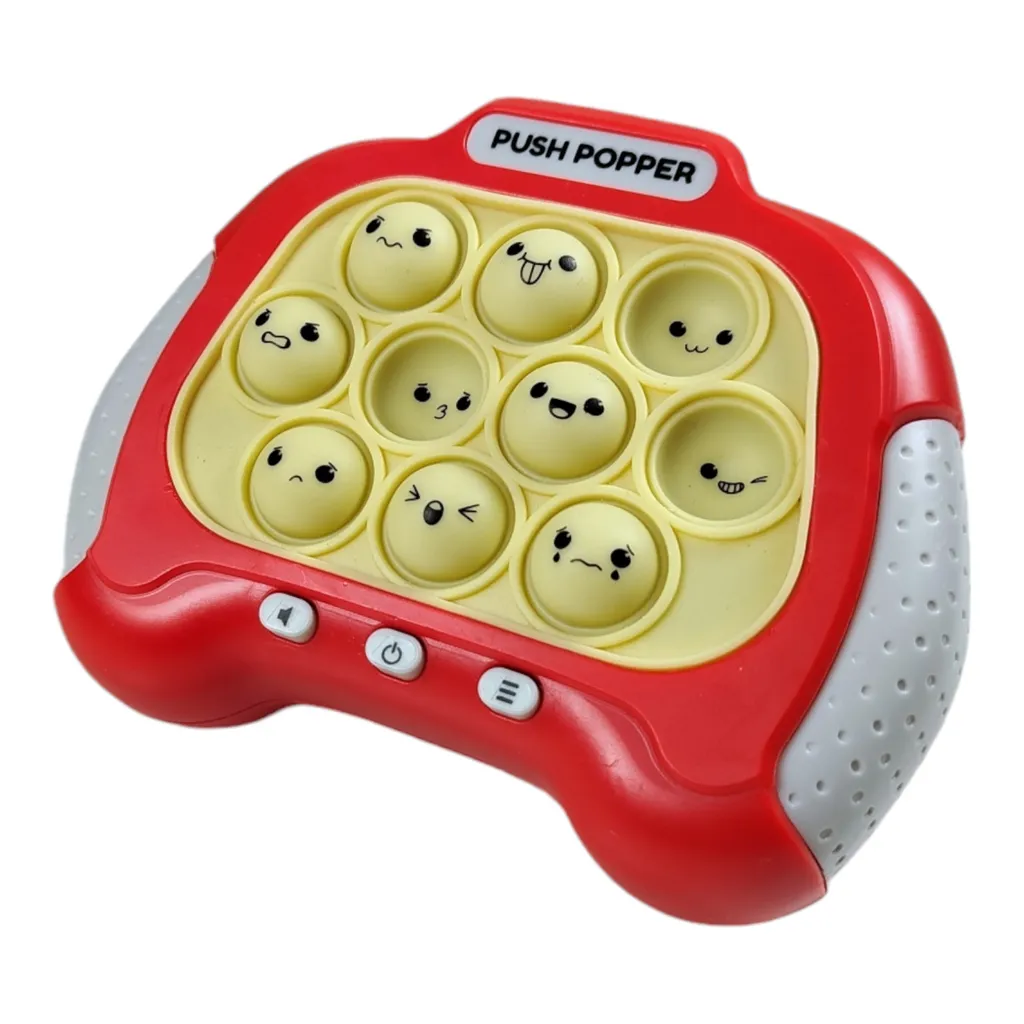 Jouet de Concentration Push Popper Rouge - Fidget avec Alerte Sonore