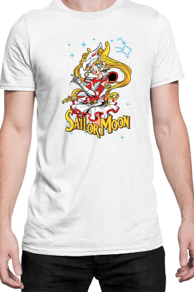 Herren T-Shirt Japan Manga Anime Comics Animation Sailor Anime Manga Moon 16, Man 5XL / Weiß