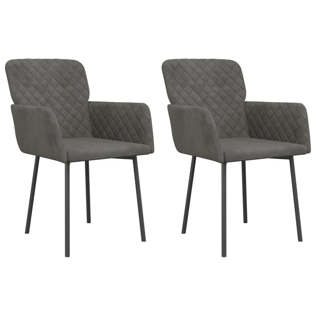 Recensione Sedie vidaXL Velluto Grigio Scuro | Coppia Design 2 pz