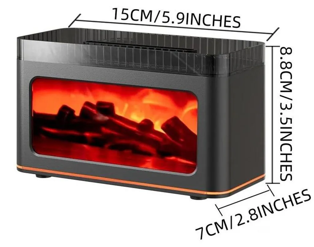 Humidificateur de Table Portable pour Bureau et Chambre Effet Flamme