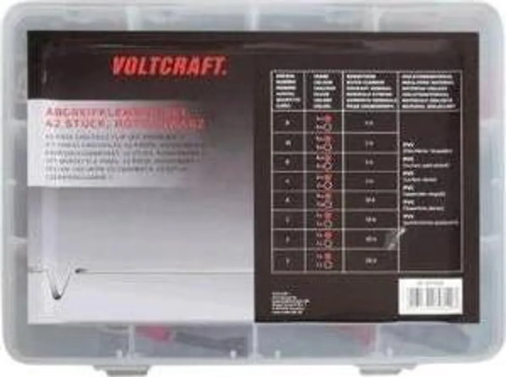 Lot de 42 Pinces Crocodiles Isolées pour Tests Électriques VOLTCRAFT