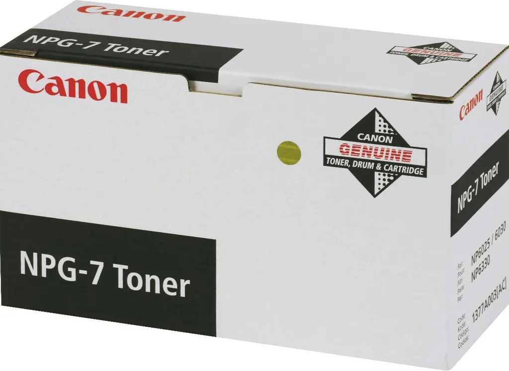 Canon NPG-7 Toner Originale Nero 1377A003 | Cartuccia per NP 6025 6030