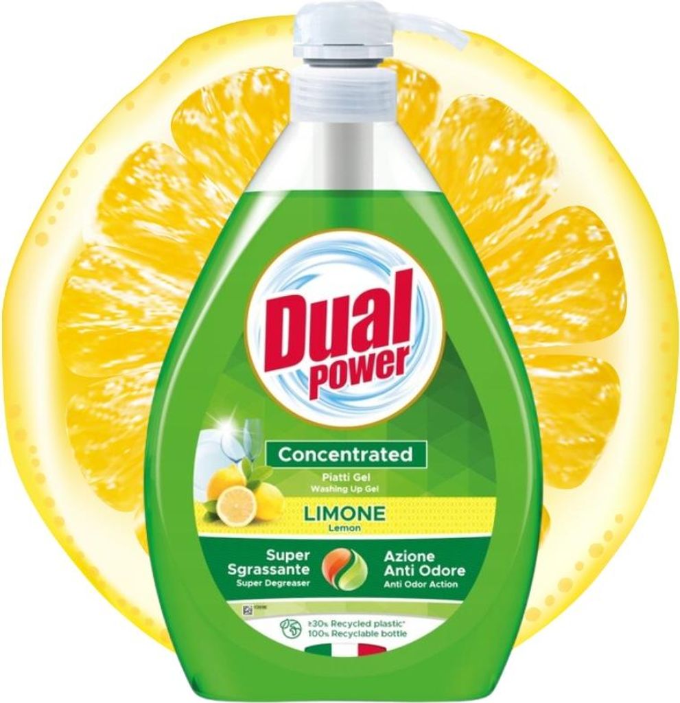 Dual Power Geschirrspülmittel 1l Zitrone Produktbild 