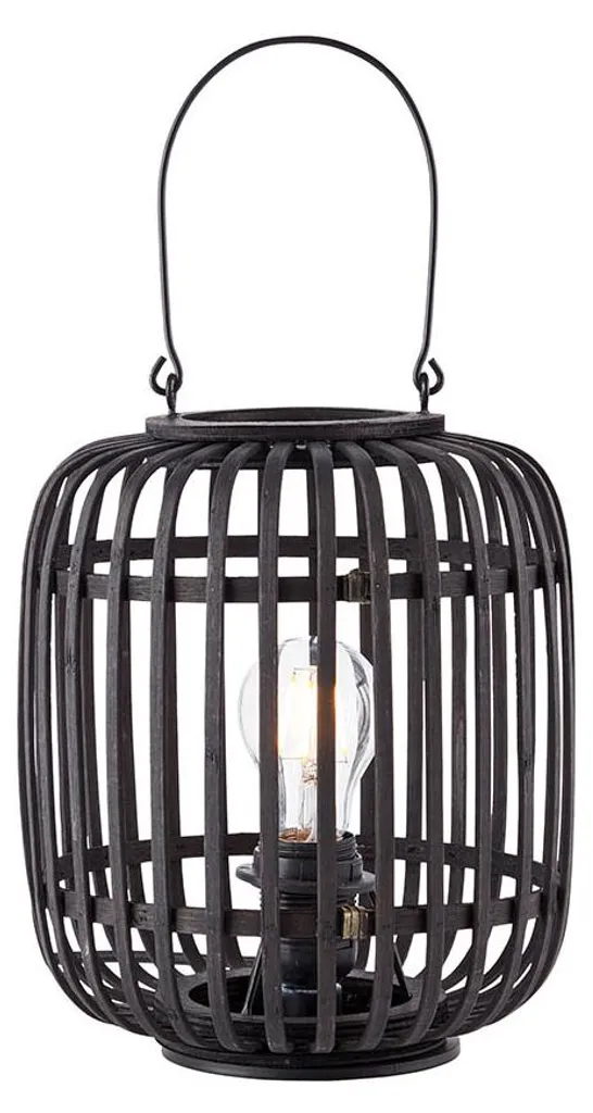 Lampe de table MATHIAS Endon en bambou marron 1xE27 design 27cm
