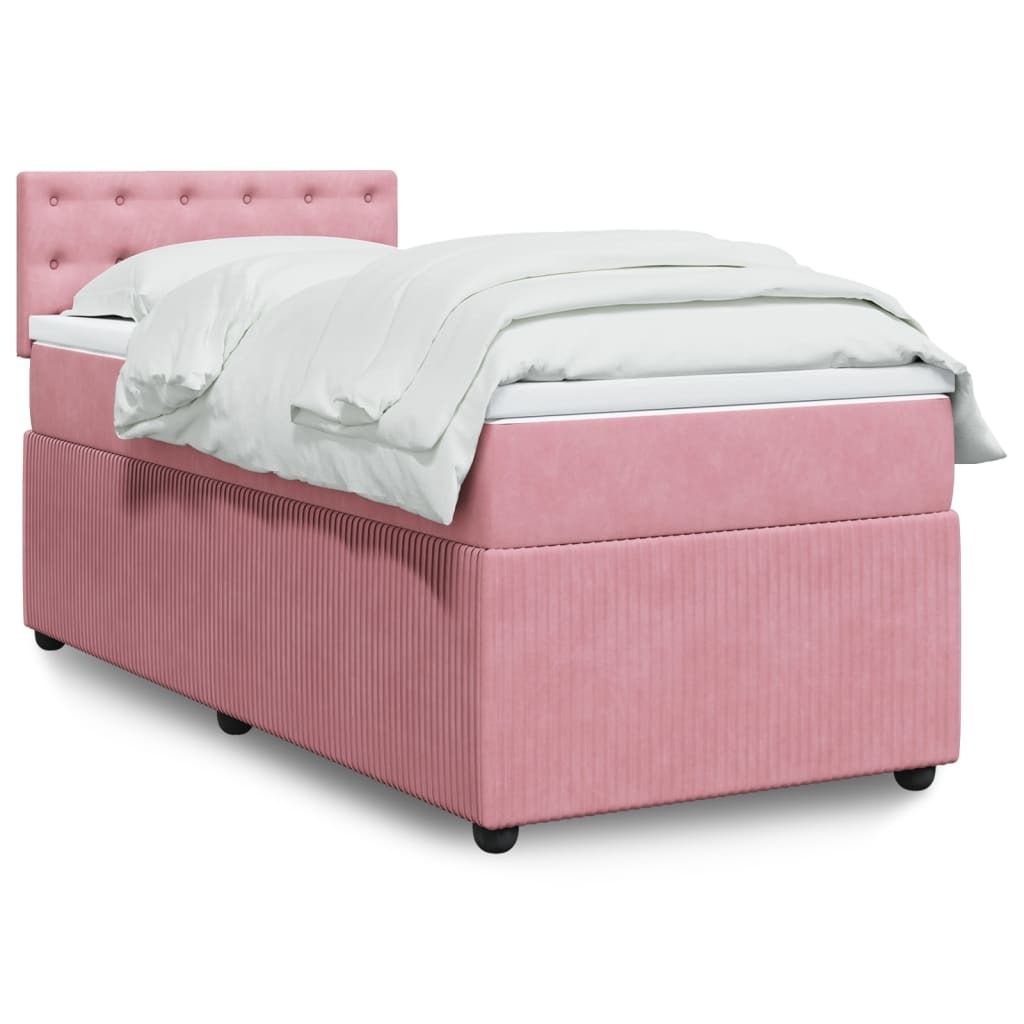 Maison Exclusive - Boxspringbett mit Matratze Rosa 90x190 cm Samt
