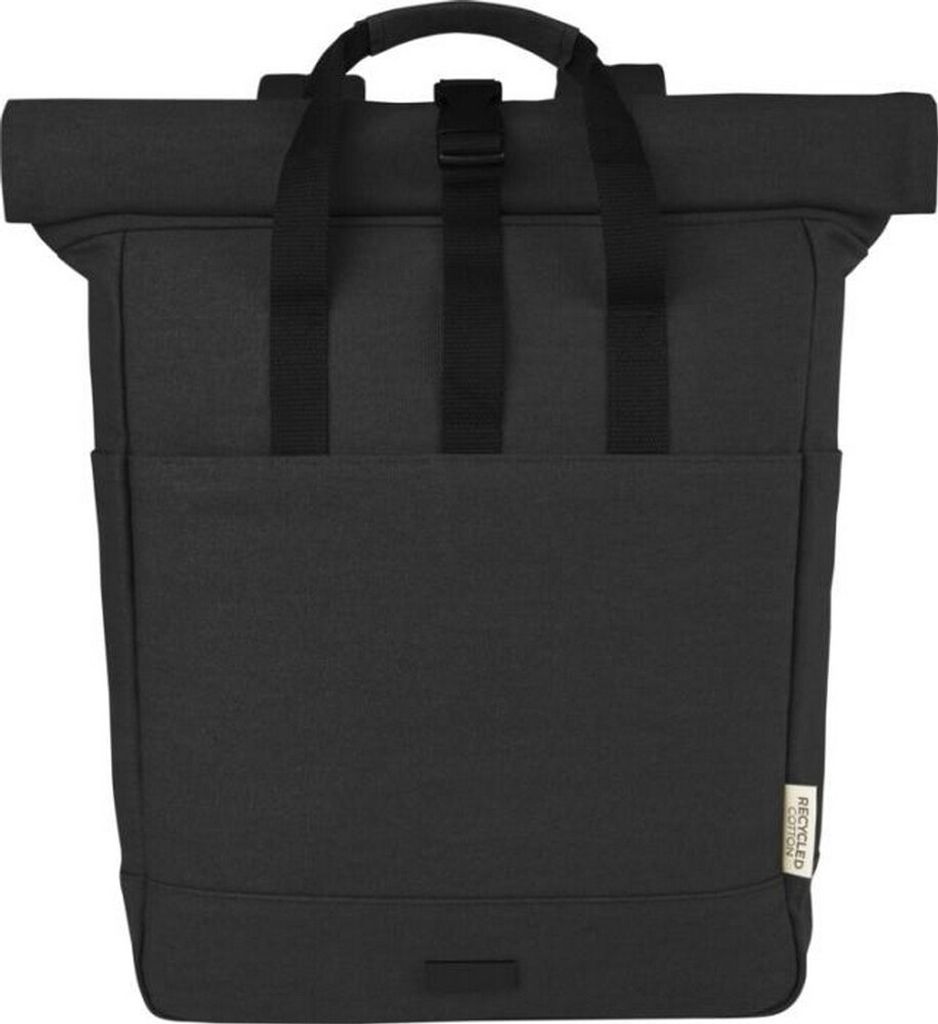 Rucksack für Laptops "Joey", Roll Top, Canvas, 15l PF4125 (Einheitsgröße) (Schwarz)