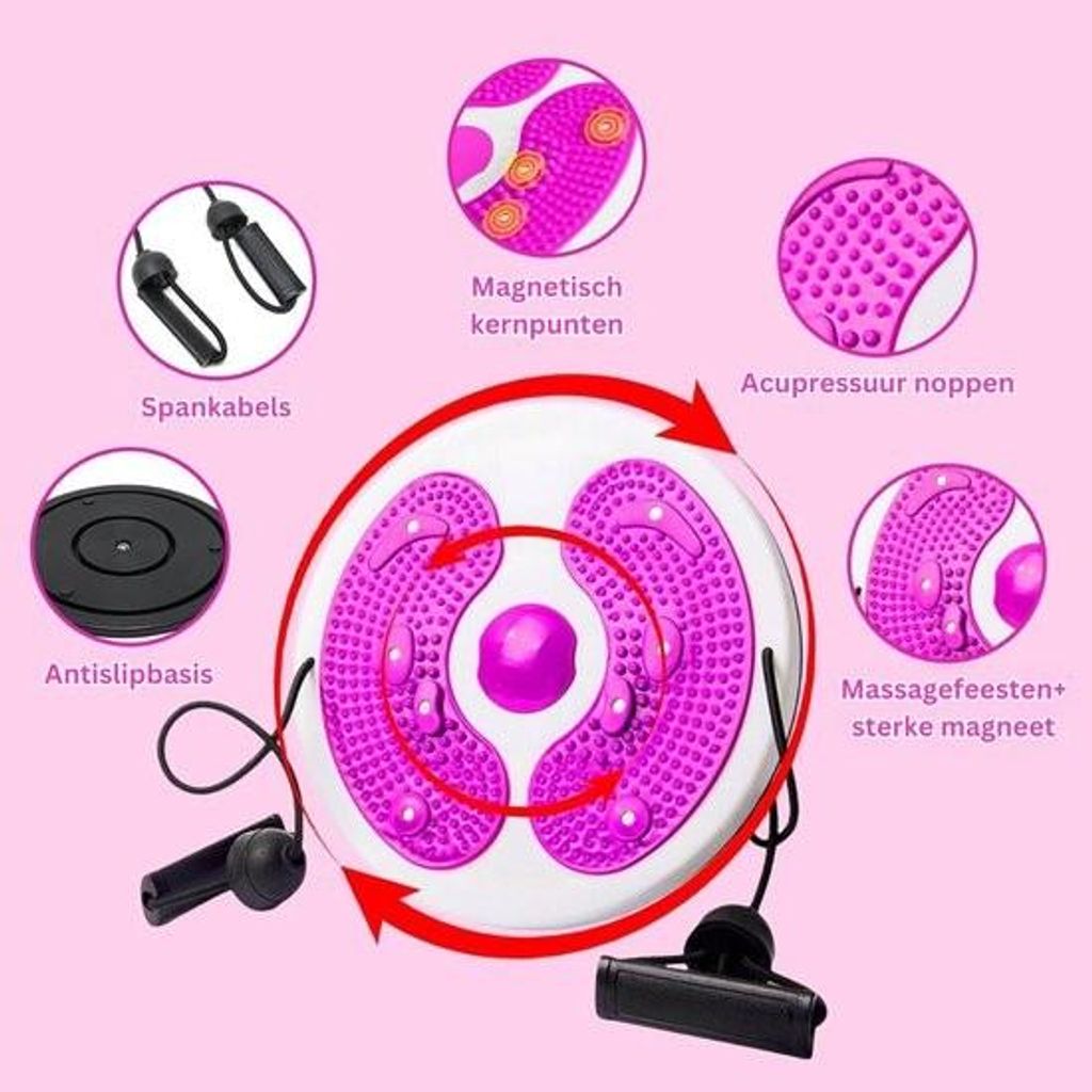Twister Disc – Bauchmuskeltrainer – Twister Disc Fitness – Pink