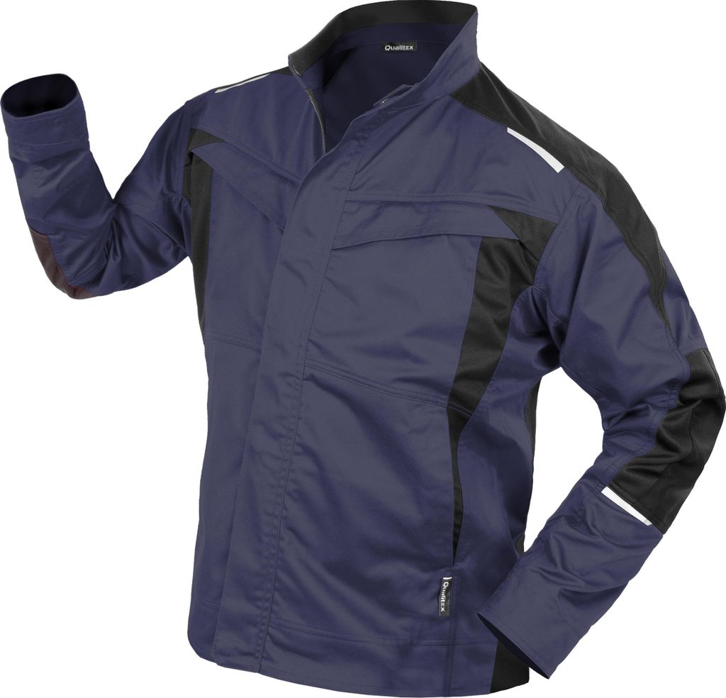 Qualitex Arbeitsjacke - Slim-Fit Arbeitsjacke | Cordura verstärkte Jacke-Herren | Ungefüttert - in Farbe: navy blazer/black beauty - Herren: XL -...