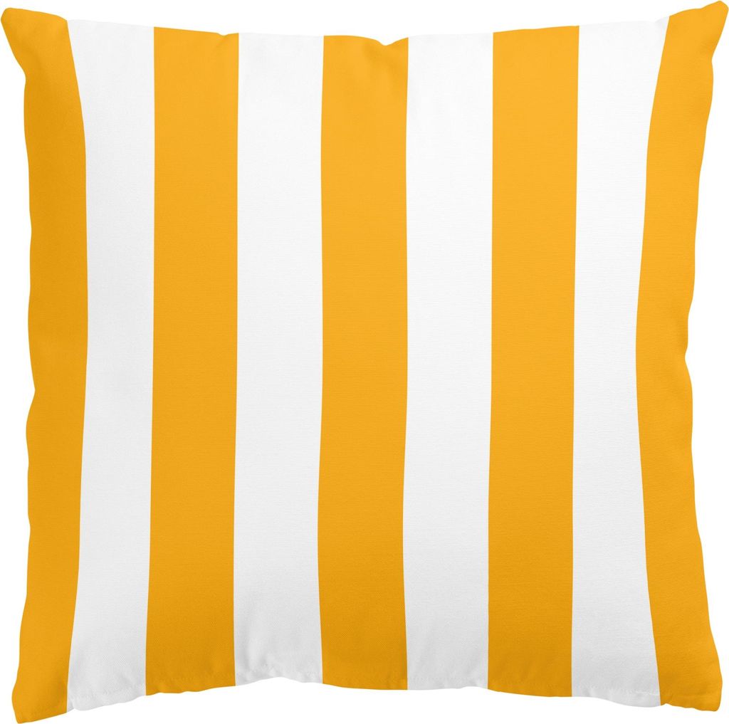 Dekokissen Muster drinnen / Indoor Zierkissen Canvas waschbar Streifen gelb Sofakissen ohne Füllung