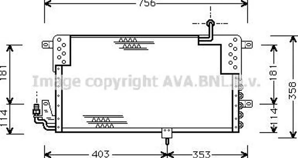 Condensateur clim pour Volkswagen Passat 35I - Remplacez votre 357820413C