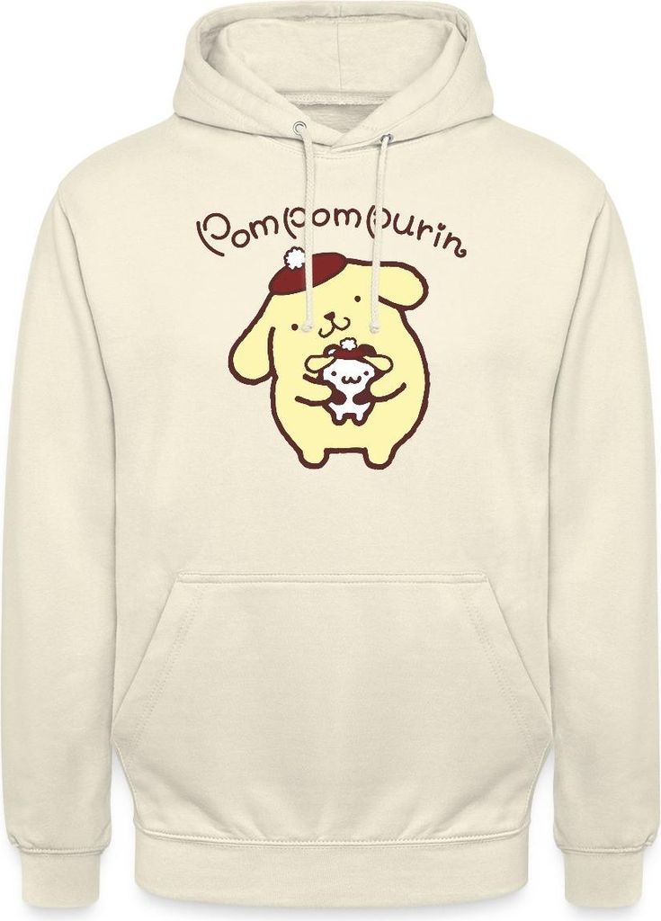 Spreadshirt Pompompurin & Muffin Verkleidet Uni Hoodie, S, Vanille-Milchshake