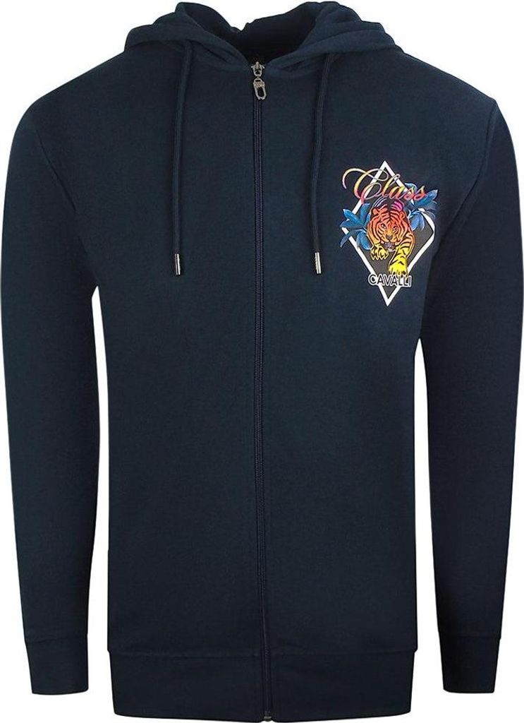 Cavalli Class - Hoodie mit durchgehendem Reißverschluss für Herren SY380 (XL) (Marine)
