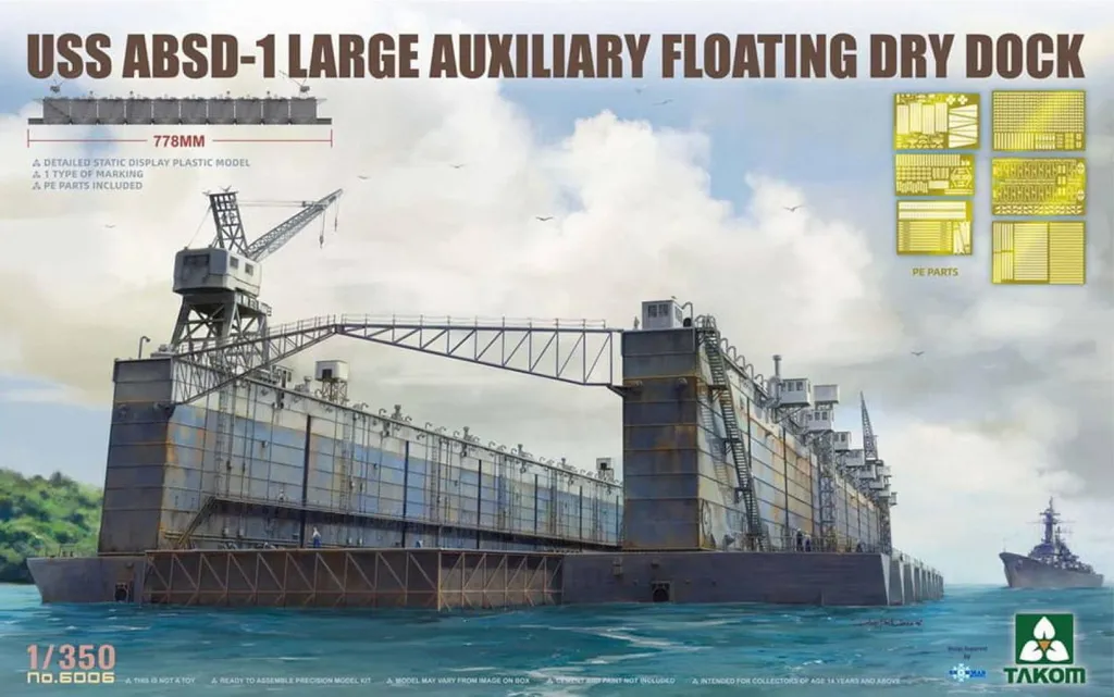 USS ABSD-1 Cale Sèche Flottante 1/350 : Solution de Décor Navale