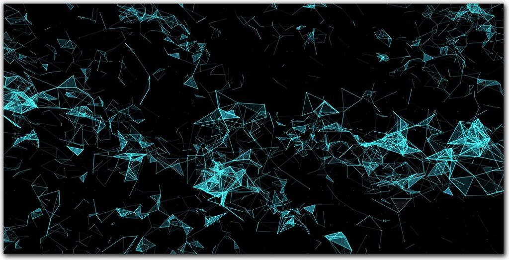 Coloray Bild aus Acryl 140 cm x 70 cm - Gehärtetes Acryl Bild auf Acrylglas Wohnzimmer Küche Dekoration Wanddekoration - Zertrümmerten Dreiecke